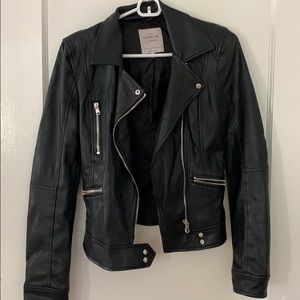 Black Zara leather jacket